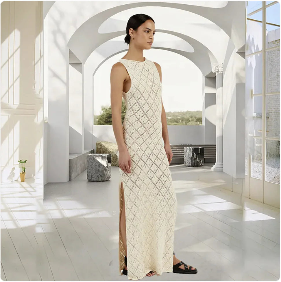 Women’s Hollow Knit Long Dress