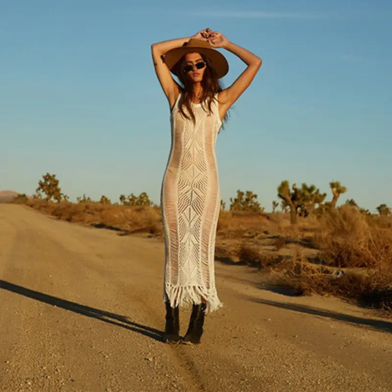 2020 Chic Knit Beach Dress & Bikini Wrap
