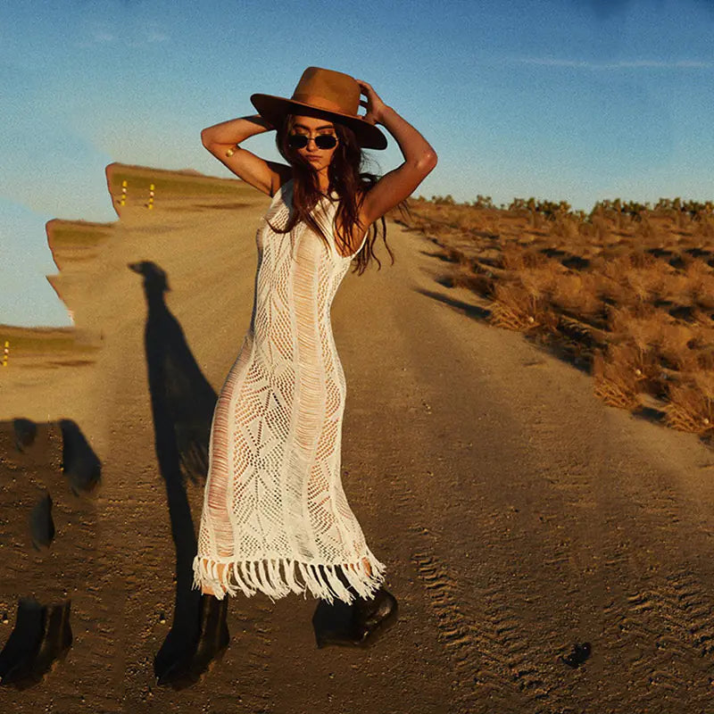 2020 Chic Knit Beach Dress & Bikini Wrap