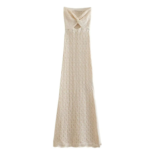 2023 Summer Women's Open-Design Knit Dress