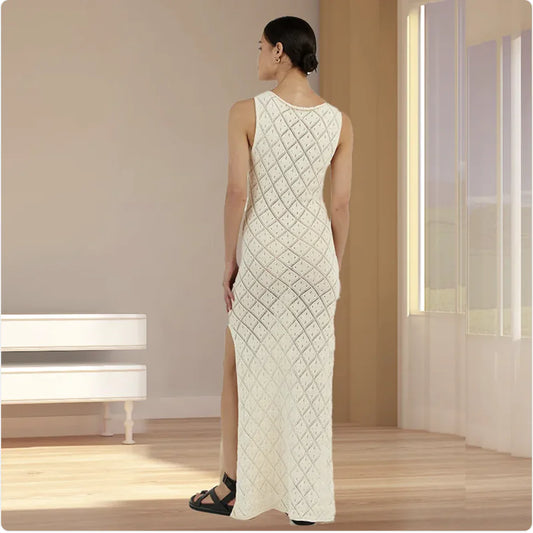 Women’s Hollow Knit Long Dress